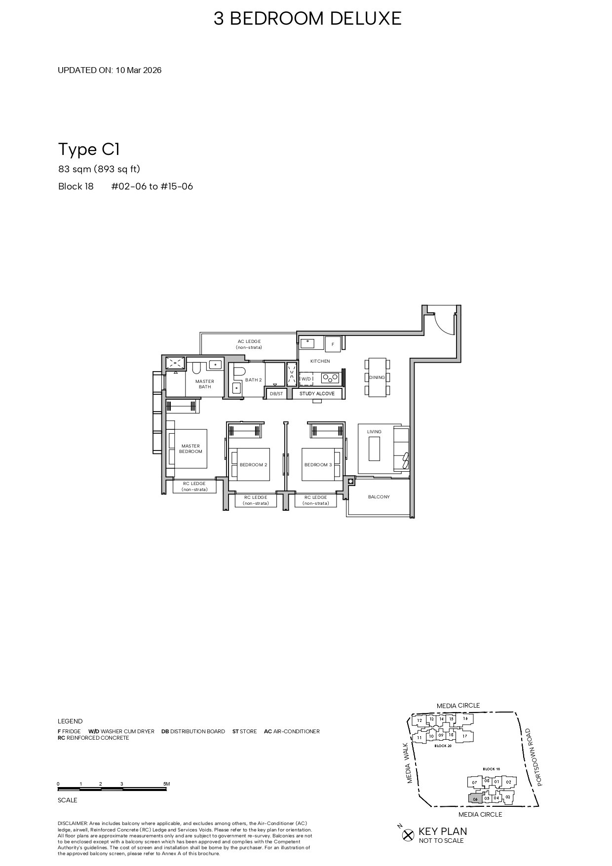 Hudson Place Residences - 3 Bedroom Deluxe Type C1