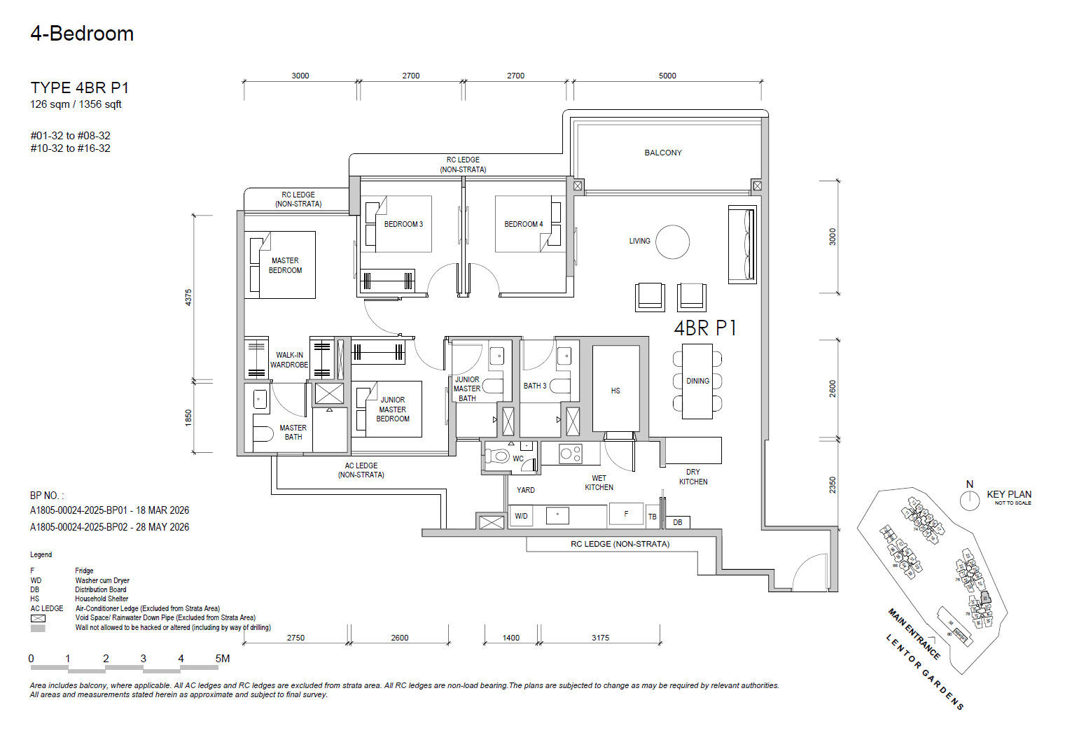 Lentor Gardens Residences - 4 Bedroom Premium (Type 4BR P1, 1,356 sqft)