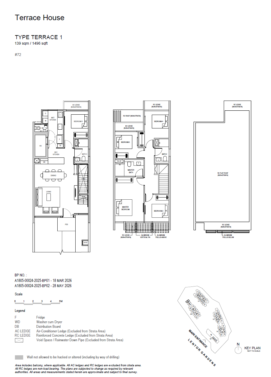 Lentor Gardens Residences - 5 Bedroom Strata Terrace House (1,496 sqft)