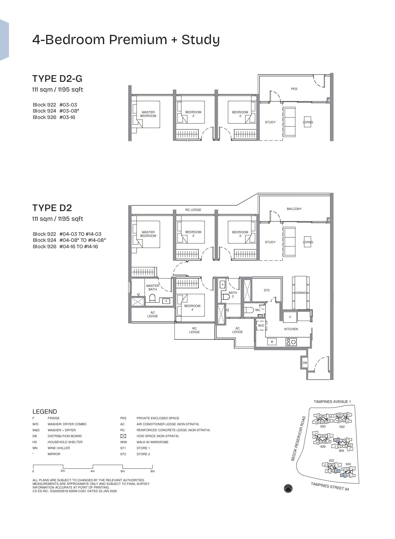 Pinery Residences 4 Bedroom Premium + Study Type D2