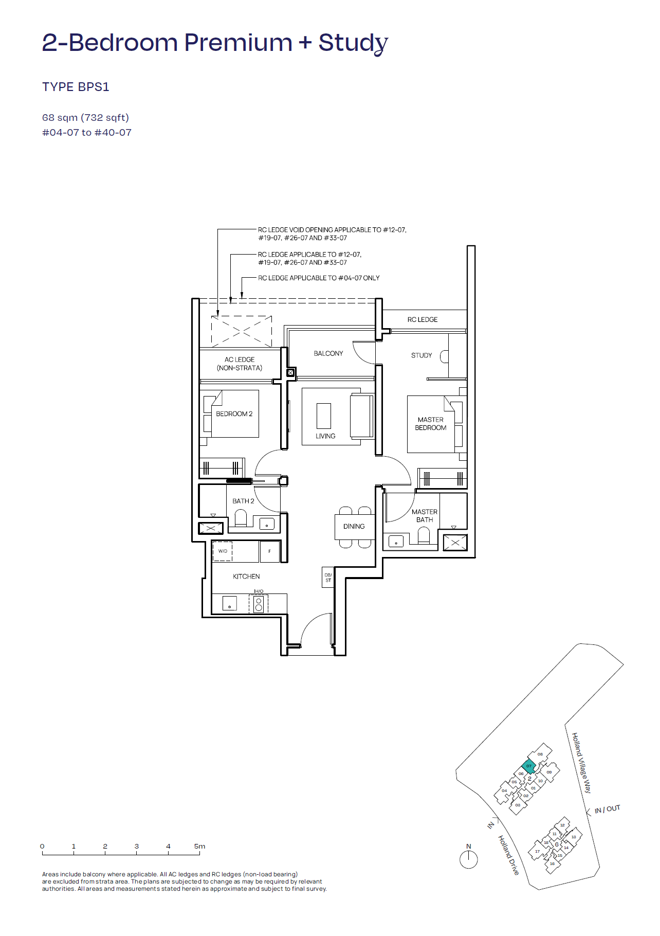 Skye at Holland - 2 Bedroom Premium + Study Type BPS1