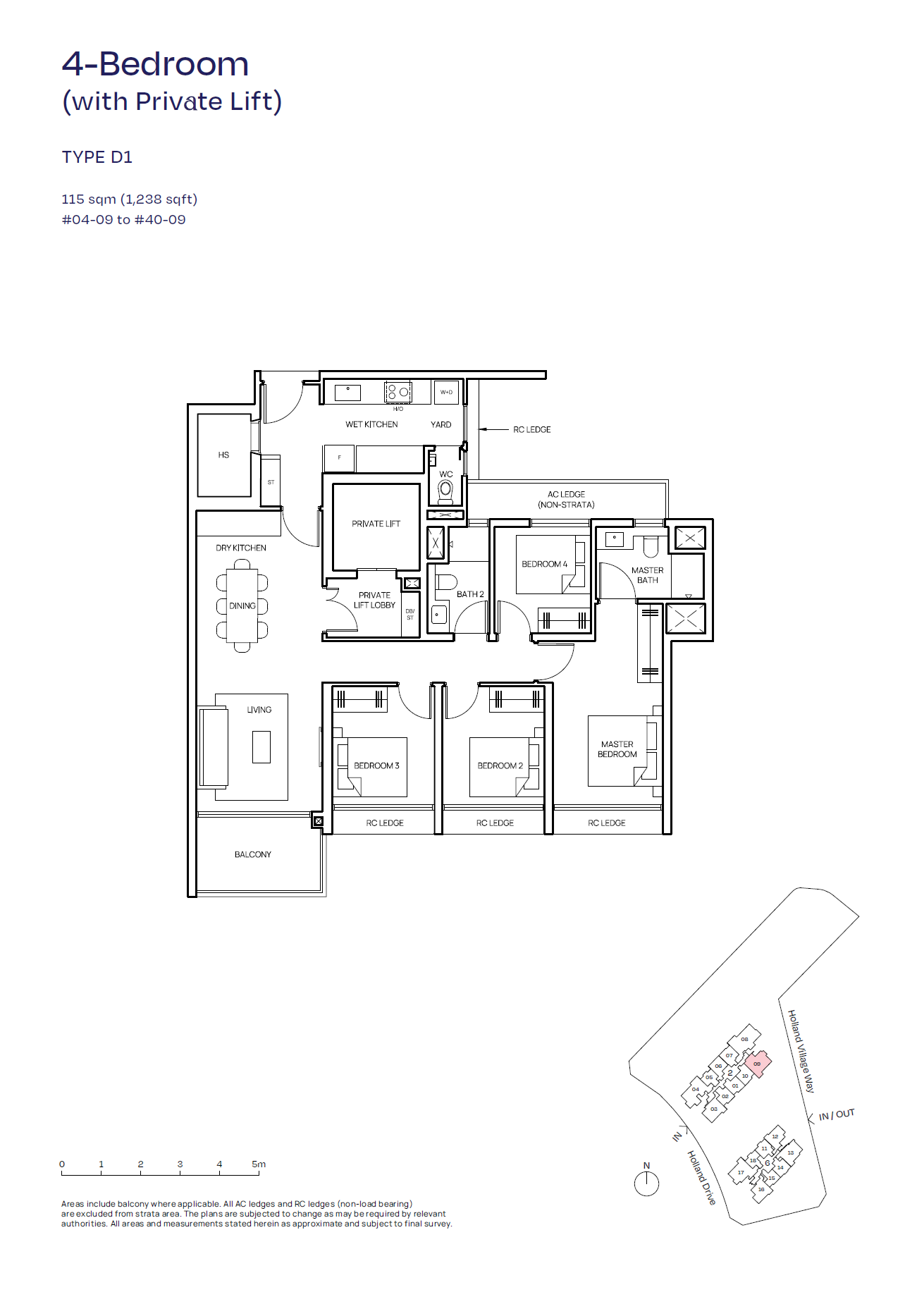 Skye at Holland - 4 Bedroom with Private Lift Type D1