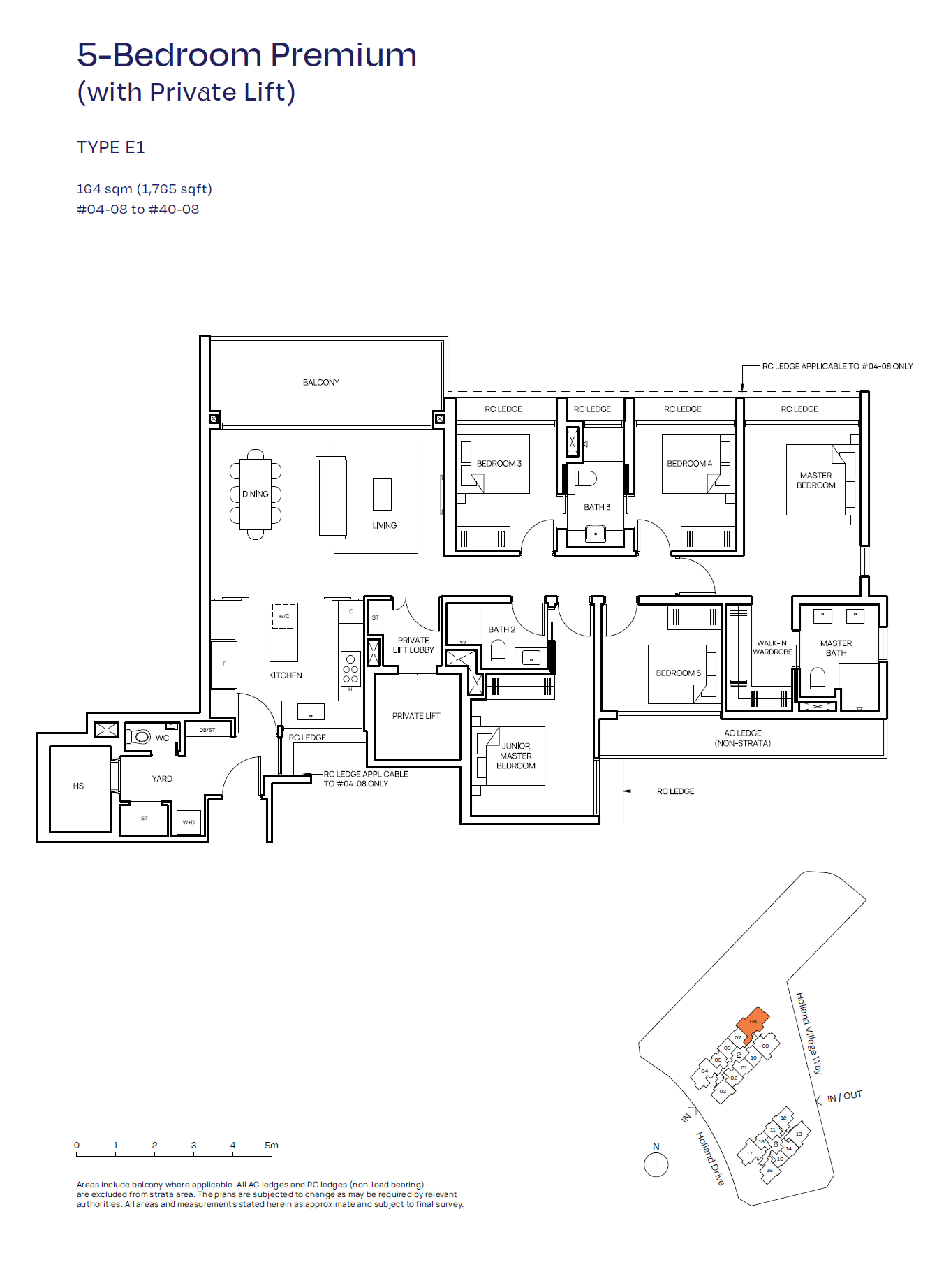 Skye at Holland - 5 Bedroom Suite with Private Lift Type E1